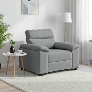 [4105287] Sofa Fotel Jasnoszary 100x81x84 cm Tkanina