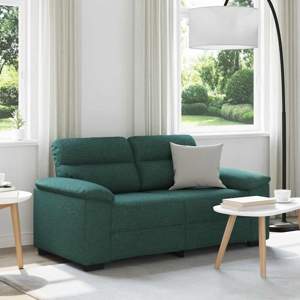 [4105302] Sofa 2-osobowa Ciemnozielona 160x81x84 cm Tkanina