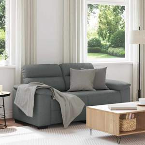[4105298] Sofa 2-osobowa Ciemnoszara 160x81x84 cm Tkanina