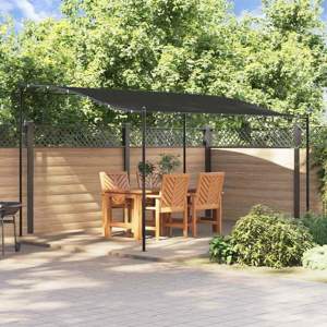 [362395] Zadaszenie, antracytowe, 4x3 m, 180 g/m², tkanina i stal