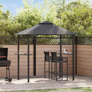 [48602] Altanka nad grill, 240x150x255 cm, antracytowa, stal