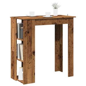 [856760] Stolik barowy z półkami, stare drewno, 102x50x103,5 cm