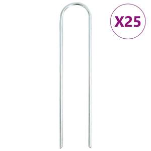 [4009365] Kołki gruntowe w kształcie litery U, 25 szt., 20x3,5 cm, stal