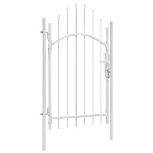 [143067] Brama ogrodowa Woerden stalowa 1x2,45 m biała