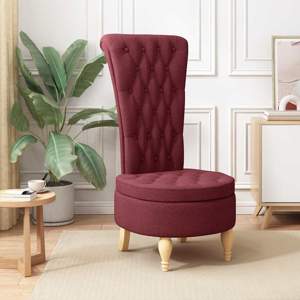 [42020681] Fotel typu slipper Czerwone wino 56,5 x 70 x 110 cm tkanina