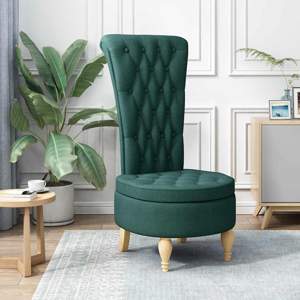 [42020682] Fotel typu slipper Ciemna zieleń 56,5 x 70 x 110 cm tkanina