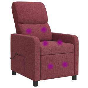 [42034832] Fotel recliner Czerwone wino tkanina