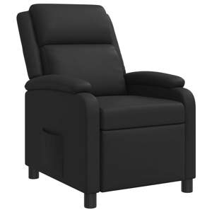[42034841] Fotel recliner Czarny Ekoskóra