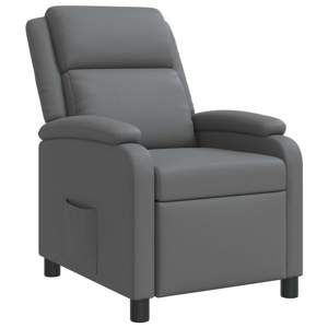 [42034844] Fotel recliner Szary Ekoskóra