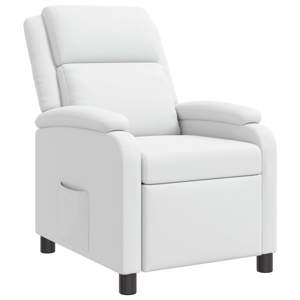 [42034848] Fotel recliner Biały Ekoskóra