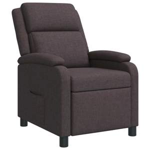 [42034853] Fotel recliner Ciemny brąz tkanina