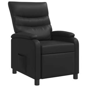 [42034881] Fotel recliner Czarny Ekoskóra