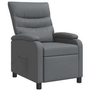 [42034884] Fotel recliner Szary Ekoskóra