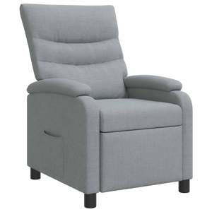 [42034889] Fotel recliner jasnoszary tkanina