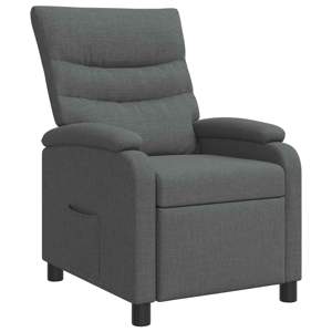 [42034890] Fotel recliner ciemnoszary tkanina