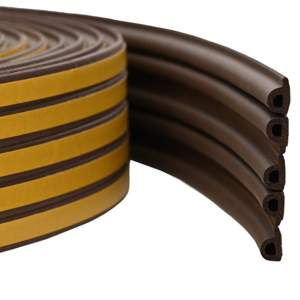 [42038164] Samoprzylepna uszczelka okienna brązowy 9 x 6 mm 50 m Guma EPDM