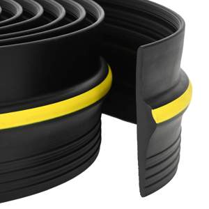 [42038277] Uszczelka podłogowa do garażu Czarny i Żółty 12 x 90 mm 1 m PVC