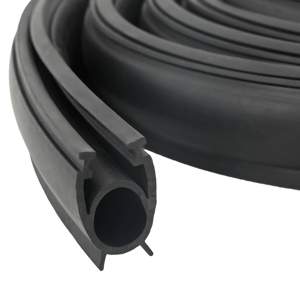 [42038299] Uszczelka drzwi garażowych Czarny 41 x 33 mm 6 m PVC