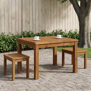 [901238] Stolik kawowy naturalny 50 x 60,5 x 36 cm Lite Drewno Akacji