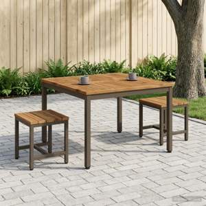[901288] Stolik kawowy Naturalny i kawowy 80 x 80,5 x 45 cm