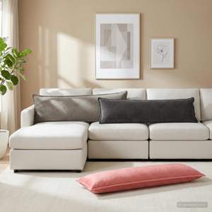 [934297] Poduszka z poduszką HOUTEN ciemnoszary 40 x 145 cm Welur