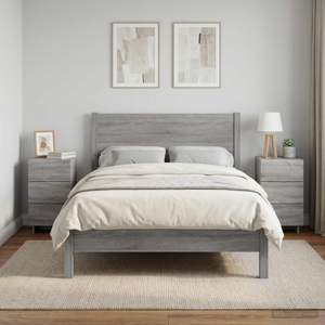 [8011436] Szafka Nocna 2 pcs Szary Sonoma 33,5 x 34,5 x 60 cm