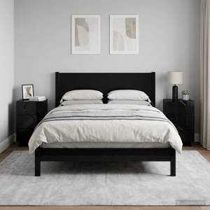[8011426] Szafka Nocna 2 pcs Czarny 33,5 x 34,5 x 60 cm