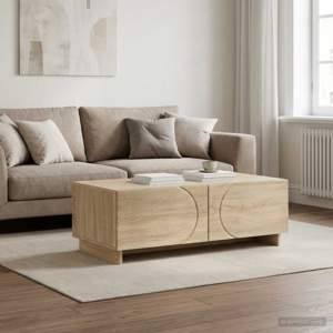 [8011452] Stolik kawowy dąb Sonoma 102 x 50,5 x 35 cm Drewno inżynieryjne