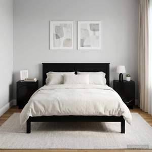 [8011408] Szafka Nocna 2 pcs Czarny 33,5 x 34,5 x 50 cm