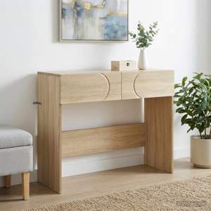 [8011641] Konsola dąb Sonoma 96,5 x 38 x 75 cm Drewno inżynieryjne