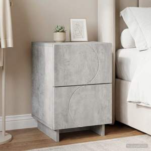 [8011393] Szafka Nocna Betonowy szary 33,5 x 34,5 x 50 cm