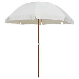 [47799] Parasol ogrodowy na stalowym słupku, 240 cm, piaskowy