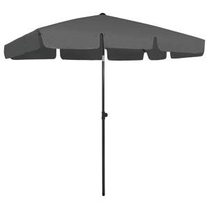[314729] Parasol plażowy, antracytowy, 200x125 cm