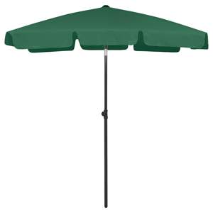 [314720] Parasol plażowy, zielony, 180x120 cm