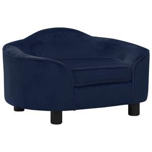 [171088] Sofa dla psa, niebieska, 67x47x36 cm, pluszowa