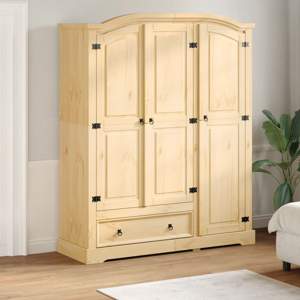 [4012160] Szafa Corona, 151,5x52x186 cm, lite drewno sosnowe