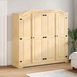 [4012162] Szafa Corona, 194x52x186 cm, lite drewno sosnowe