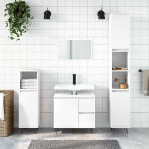 [3190221] 3-cz. zestaw mebli łazienkowych, biały, materiał drewnopochodny