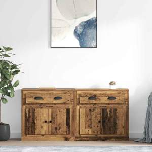 [3402659] Komody 2 szt. Stare drewno 70 x 35,5 x 67,5 cm