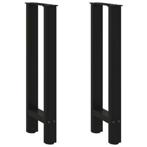 [4013296] Nogi do stołu konsolowego czarne 2 szt. 38x(72-73) cm stal