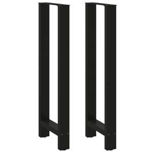 [4013352] Nogi do stołu barowego czarne 2 szt. 50x(110-111) cm stal
