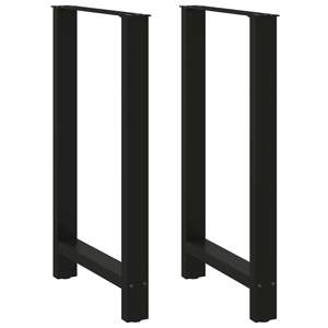 [4013344] Nogi do stołu barowego czarne 2 szt. 60x(100-101) cm stal