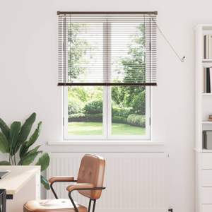 [42003788] Żaluzja wenecka Ciemnobrązowy ze wzorem 150 x 80 cm 25 mm PVC