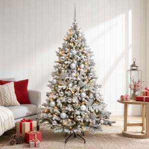 [3465972] Sztuczna choinka z bombkami 150 cm 150 LED Ciepła biel