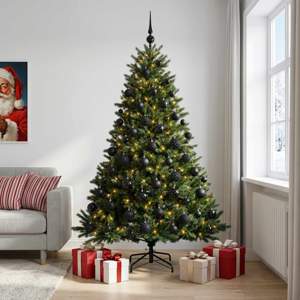 [3466370] Sztuczna choinka z bombką 180 cm 300 LED Ciepła biel