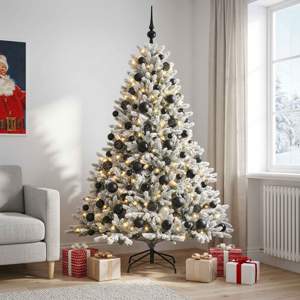 [3466374] Sztuczna choinka z bombką 210 cm 300 LED Ciepła biel
