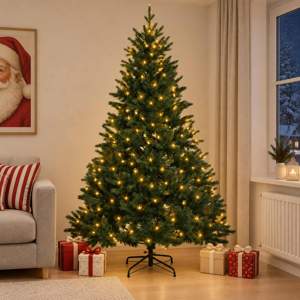 [3465463] Sztuczna choinka z zawiasami 120 cm 150 LED Ciepła biel