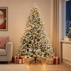 [3465466] Sztuczna choinka z zawiasami 150 cm 150 LED Ciepła biel