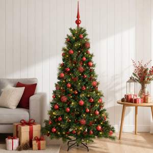 [3465888] Sztuczna choinka z bombką 150 cm 150 LED Ciepła biel