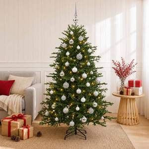[3465977] Sztuczna choinka z bombką 120 cm 150 LED Ciepła biel